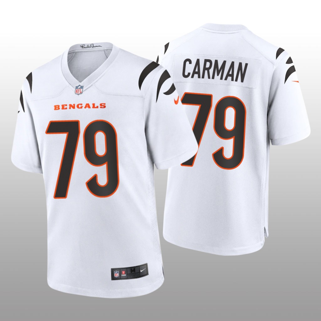 Cincinnati Bengals Jackson Carman White Jersey Game - Men's