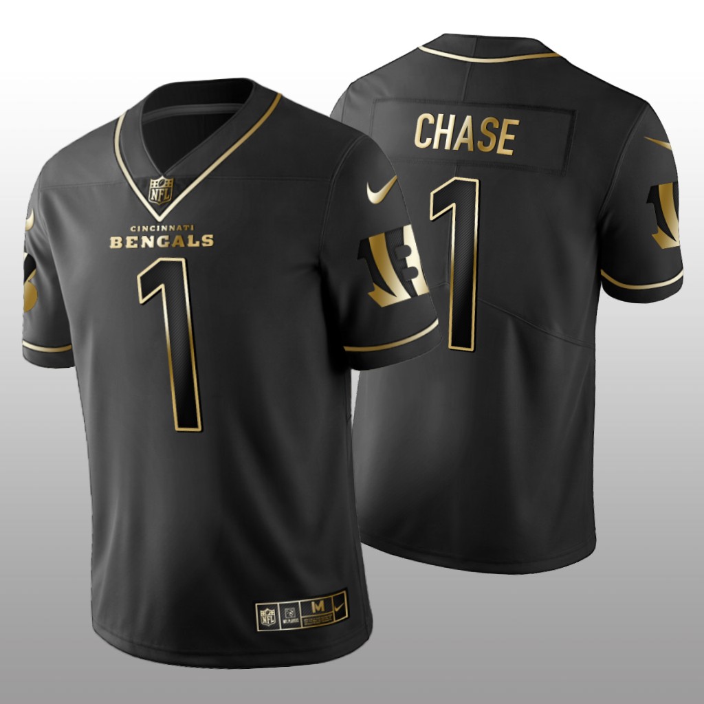 Cincinnati Bengals Ja'Marr Chase Black Jersey Golden Edition Men's