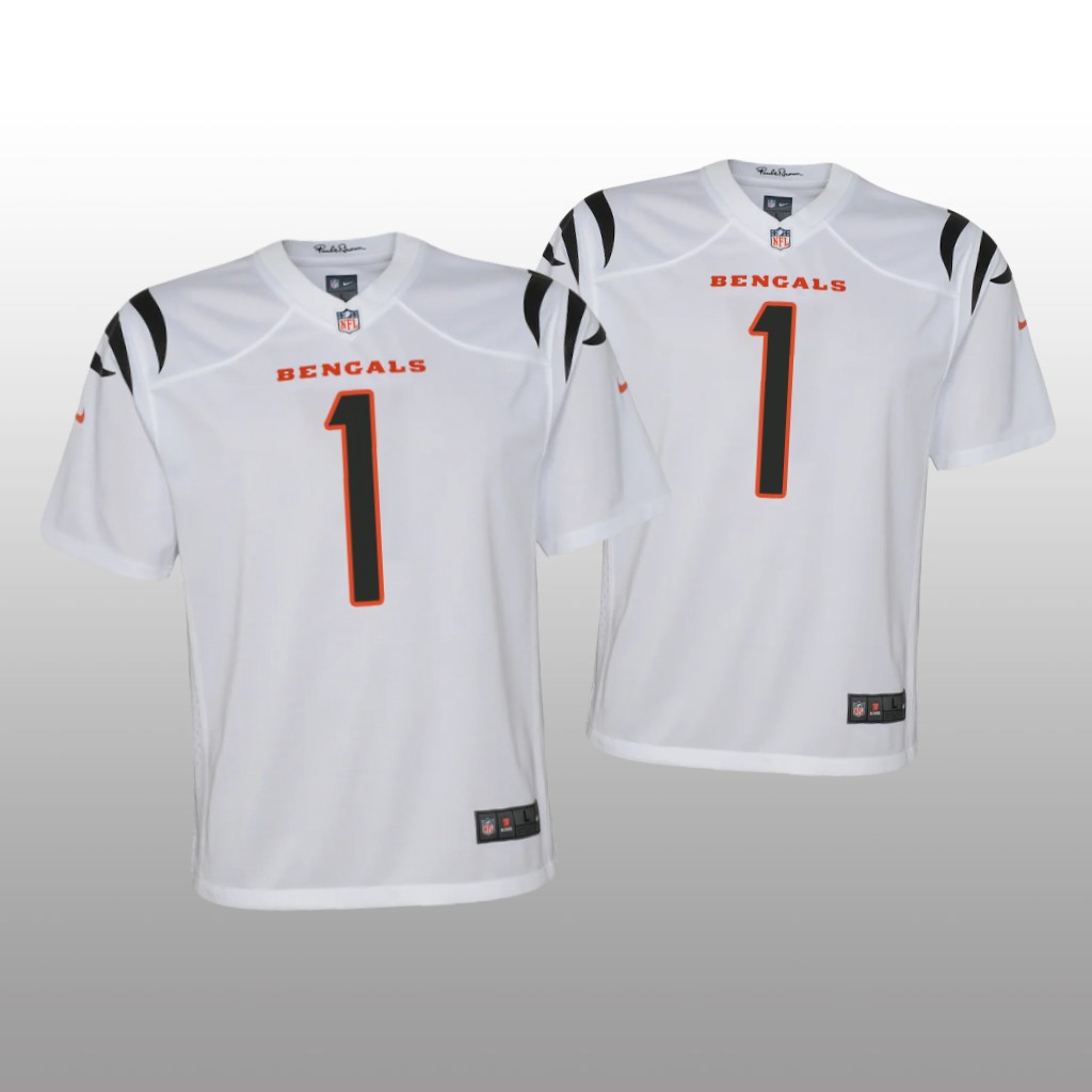Cincinnati Bengals Ja'Marr Chase White Jersey Game - Youth