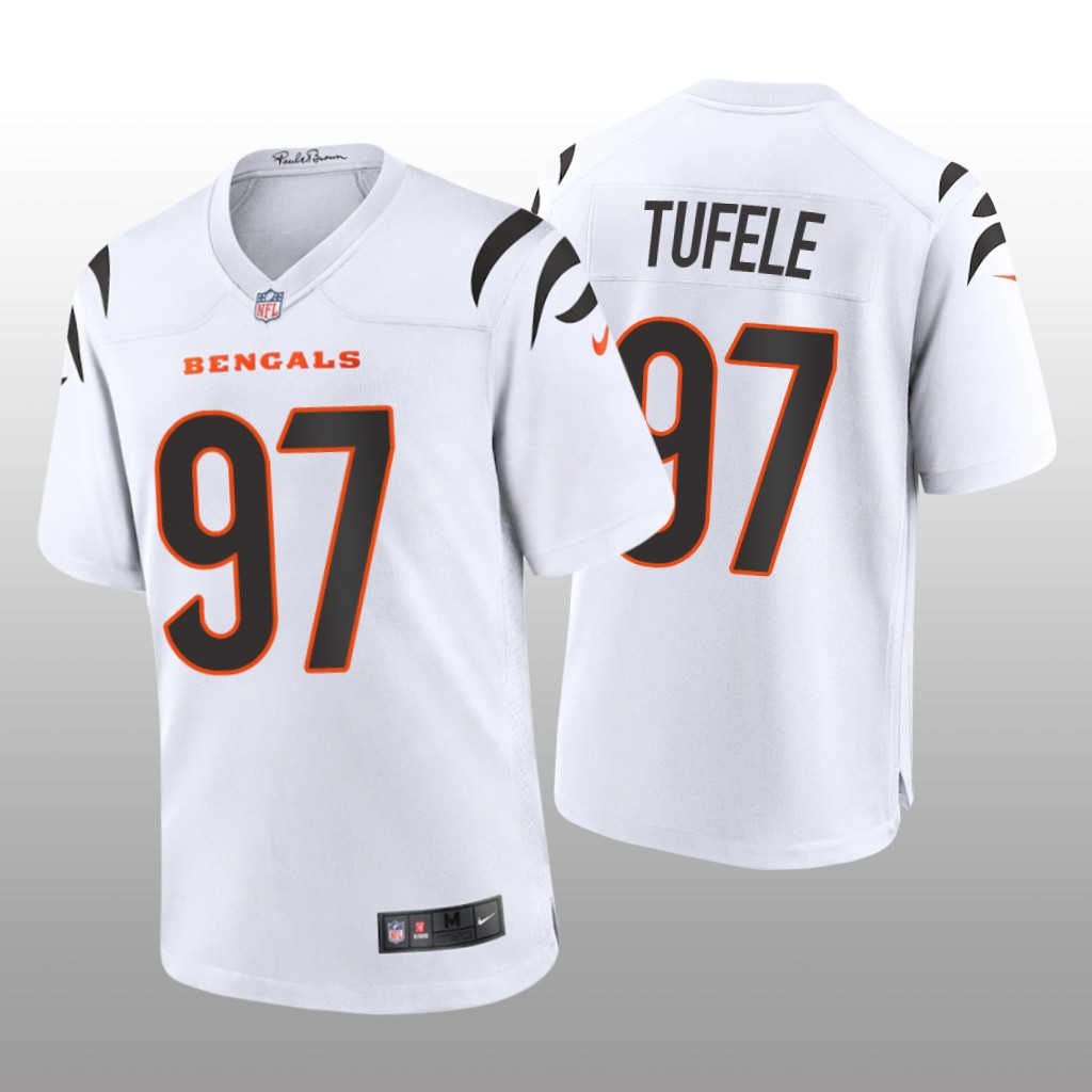 Cincinnati Bengals Jay Tufele White Jersey Game - Men's