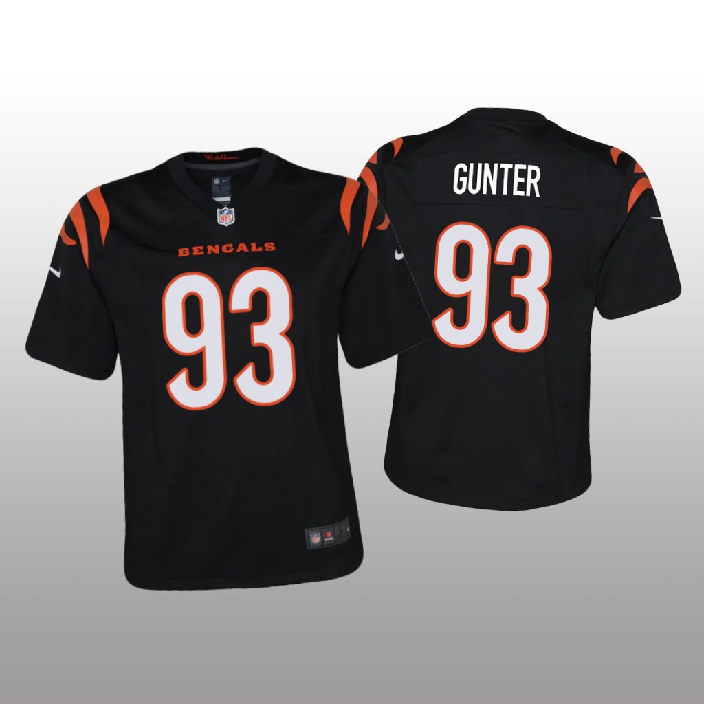Cincinnati Bengals Jeffrey Gunter Black Jersey Game - Youth