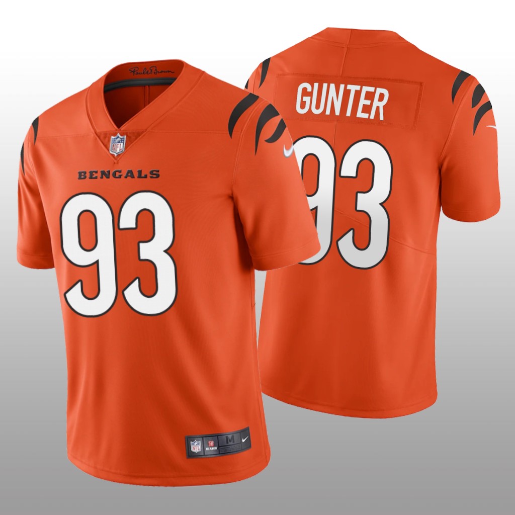 Cincinnati Bengals Jeffrey Gunter Orange Jersey Vapor Limited - Men's