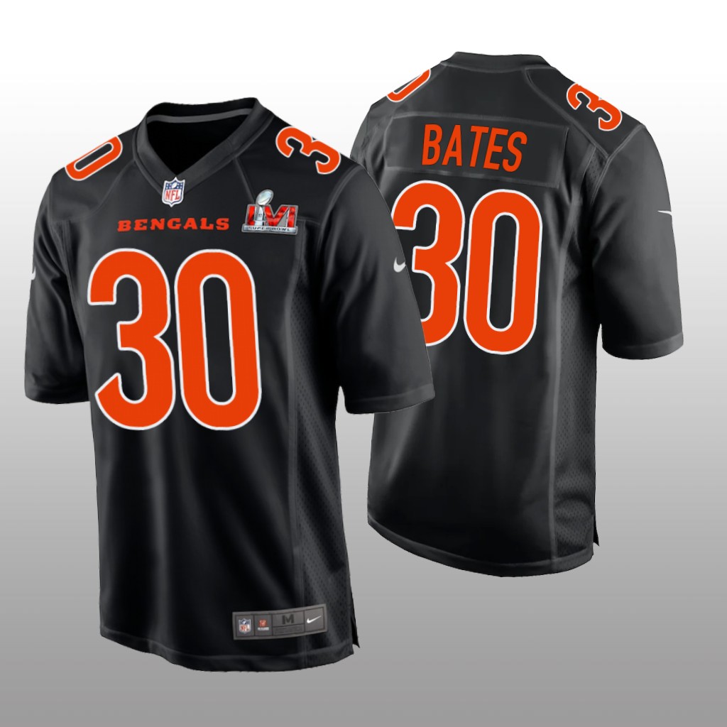Cincinnati Bengals Jessie Bates III Black Game Fashion Jersey Super Bowl LVI