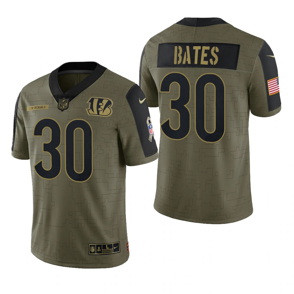 Cincinnati Bengals Jessie Bates III Olive Limited Jersey 2021 Salute To Service - Men's