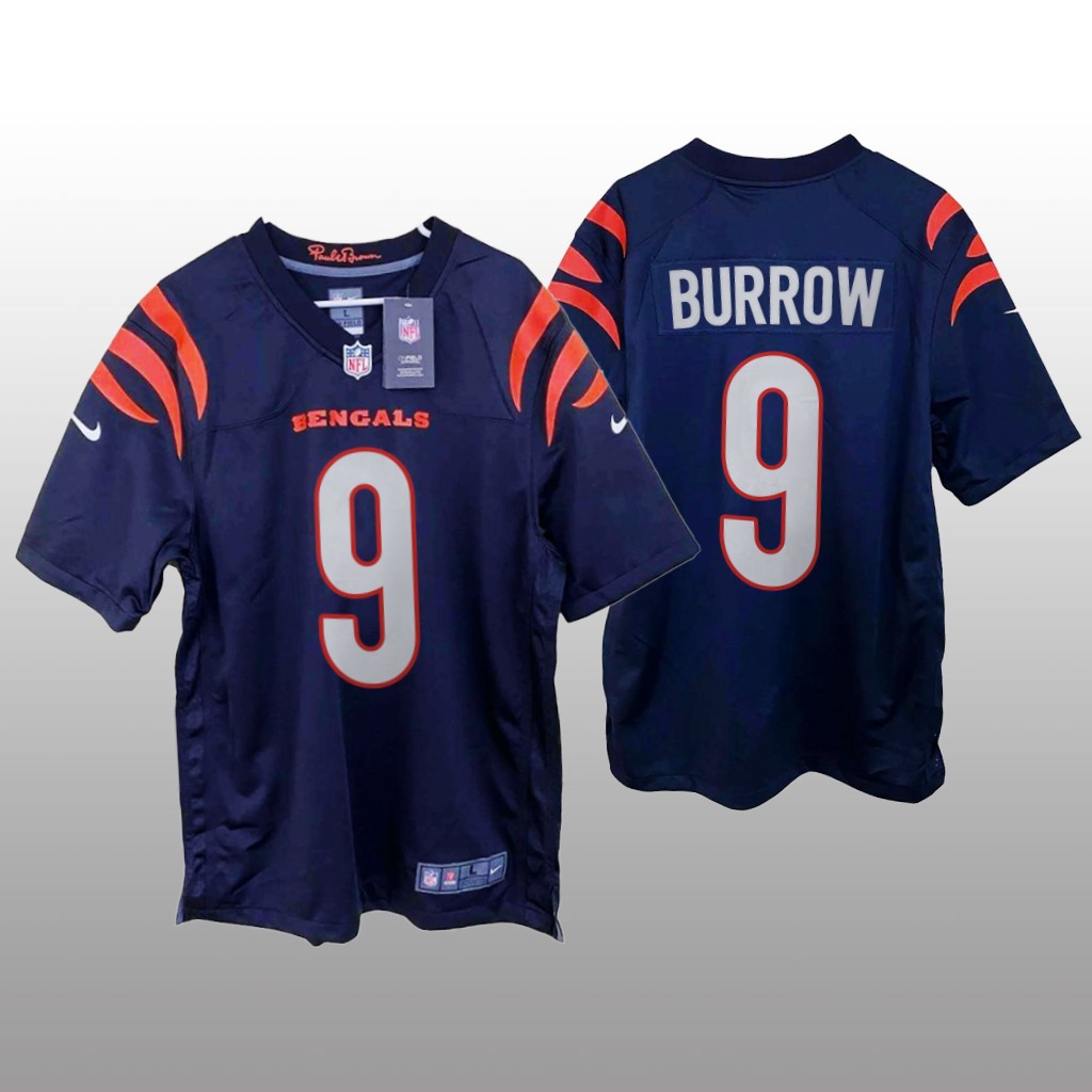 Cincinnati Bengals Joe Burrow Navy Jersey Game - Men's