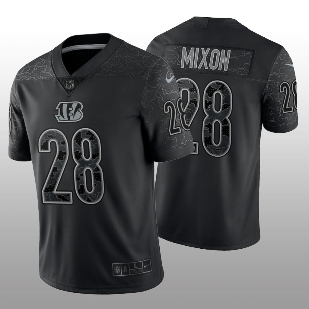 Cincinnati Bengals Joe Mixon Black Jersey Reflective Limited - Men's