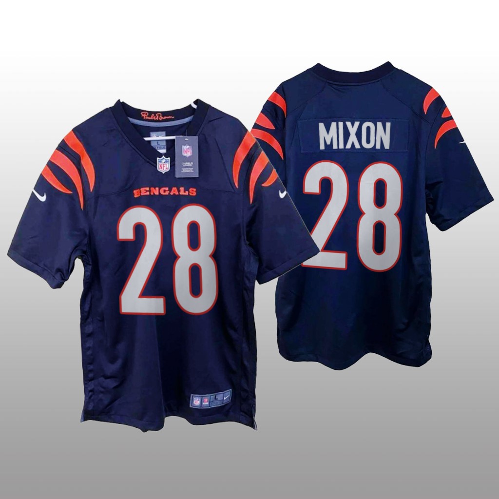 Cincinnati Bengals Joe Mixon Navy Jersey Game - Men's