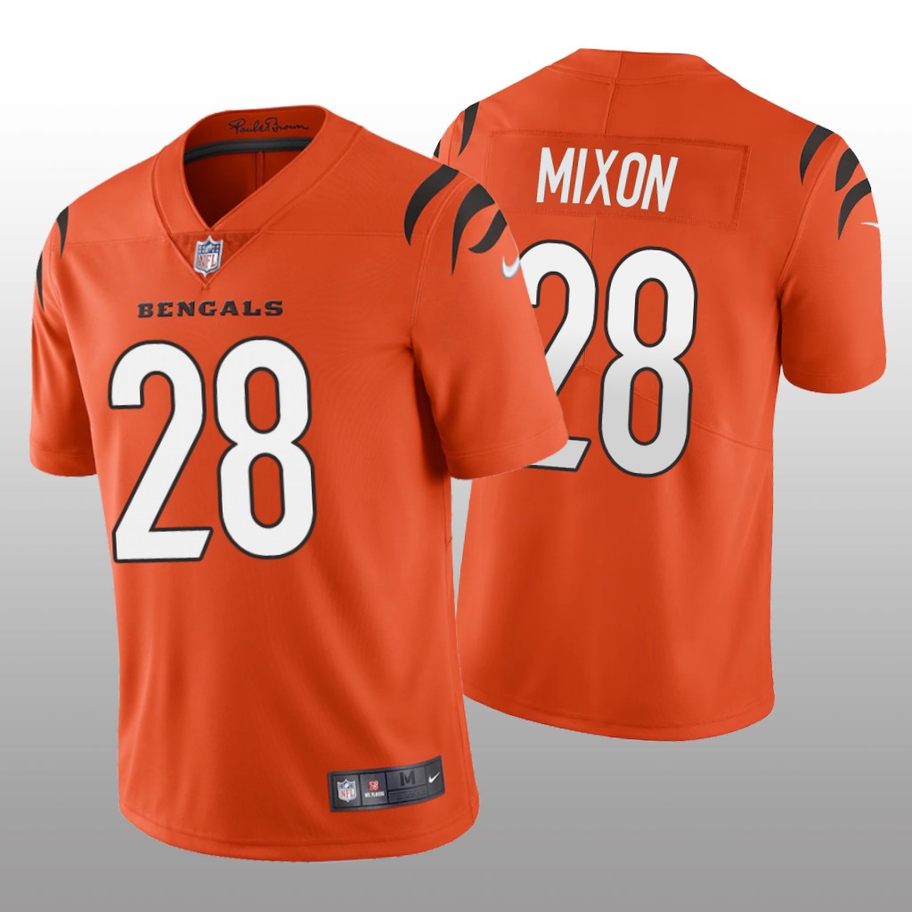 Cincinnati Bengals Joe Mixon Orange Jersey 2021 Vapor Limited - Men's