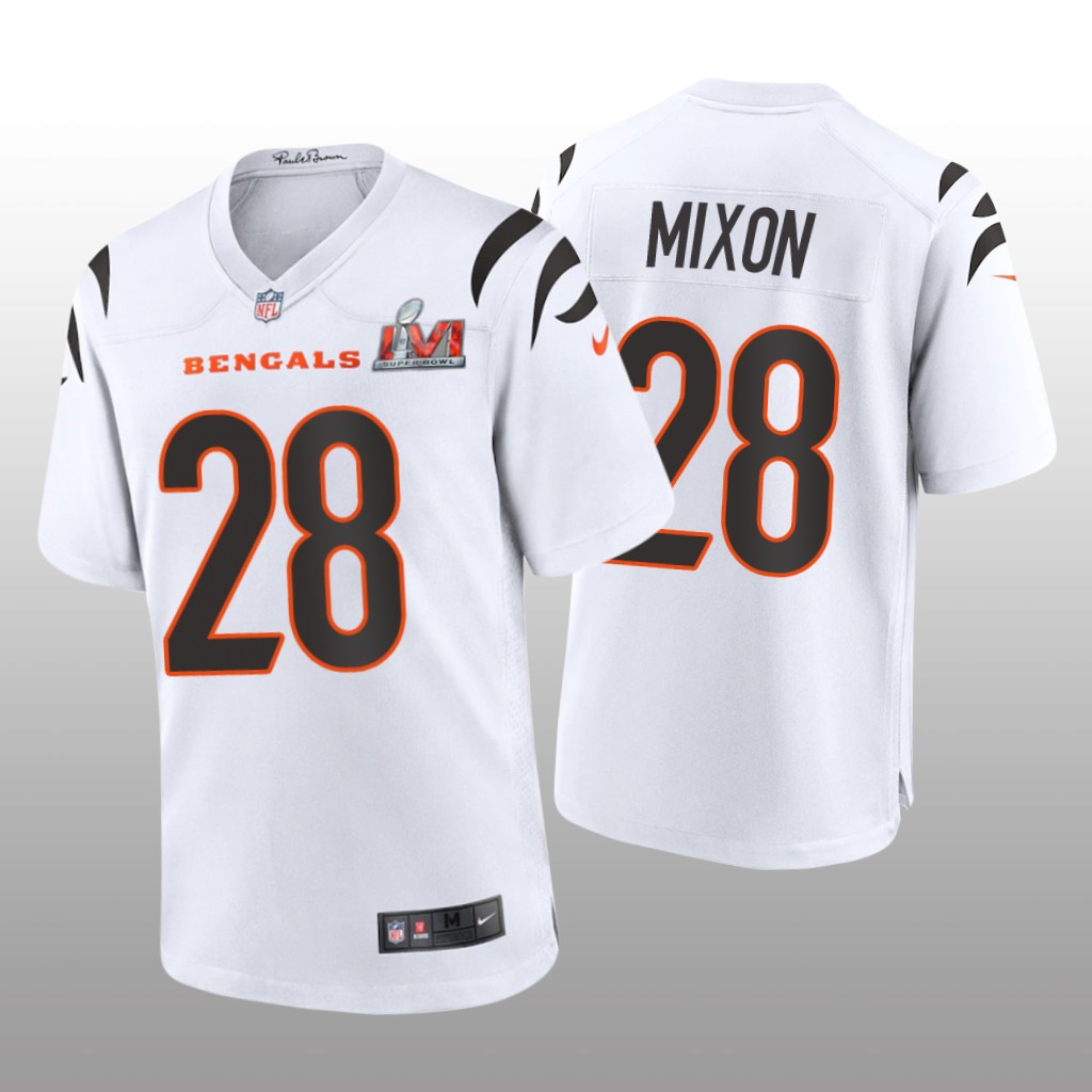 Cincinnati Bengals Joe Mixon White Game Jersey Super Bowl LVI - Men's