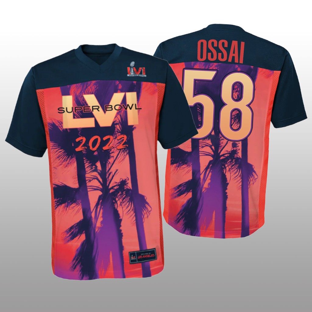 Cincinnati Bengals Joseph Ossai Red Black Game Jersey Super Bowl LVI