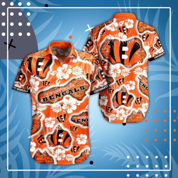 Cincinnati Bengals Many Logo Summer Hawaiian Shirt