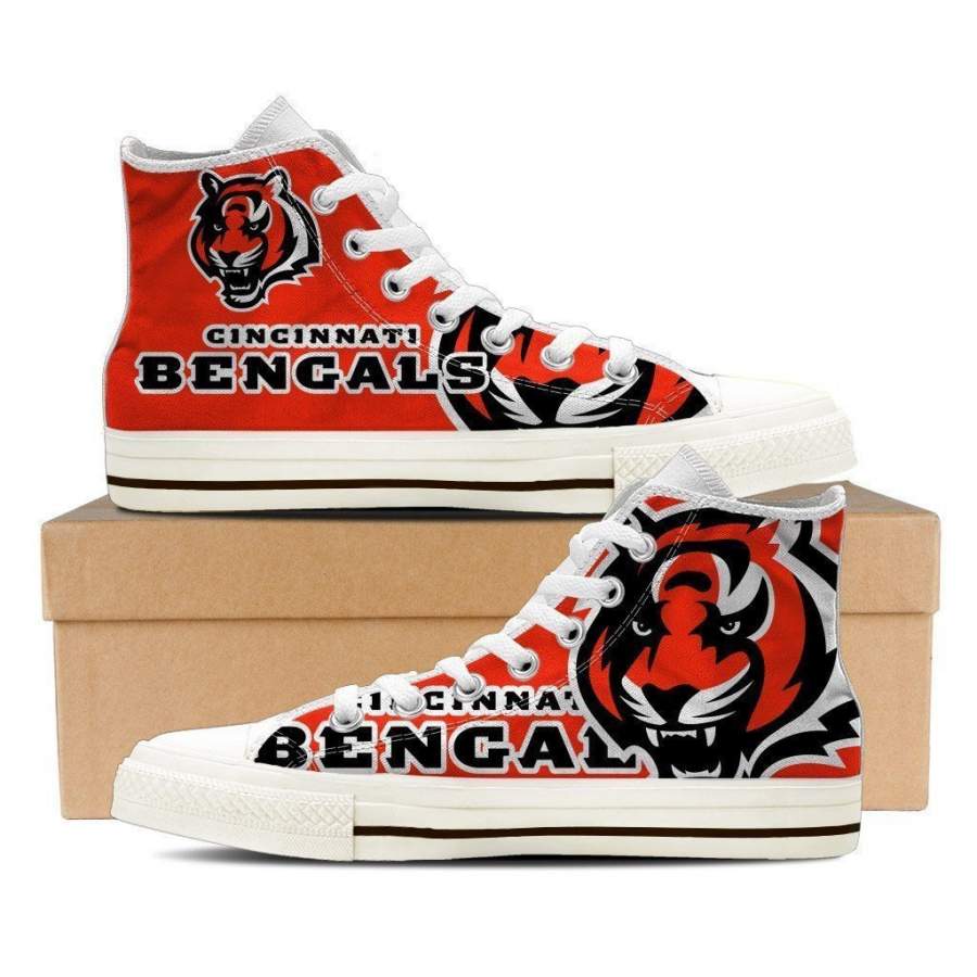 Cincinnati Bengals Mens High Top Sneakers High Top