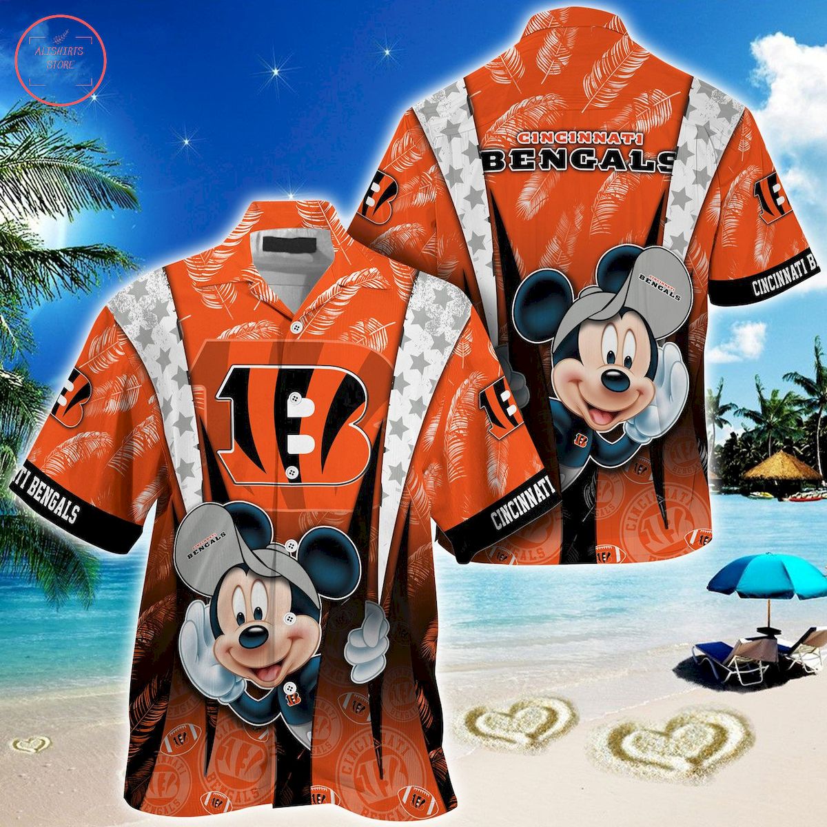 Cincinnati Bengals Mickey Mouse Ball Hawaiian Shirt