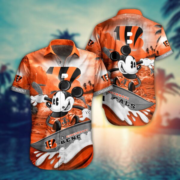 Cincinnati Bengals Mickey Mouse Surf Summer Hawaiian Shirt