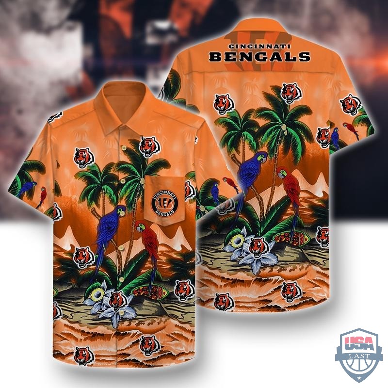 Cincinnati Bengals Parrots Couple Hawaiian Shirt