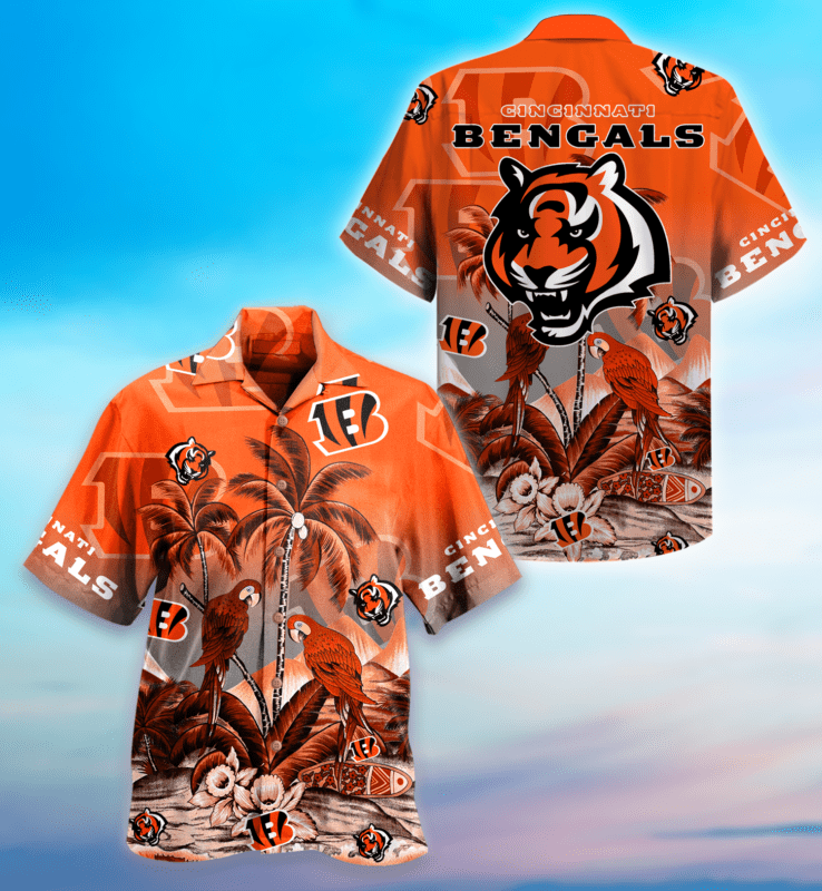 Cincinnati Bengals Parrots Hawaiian Shirt