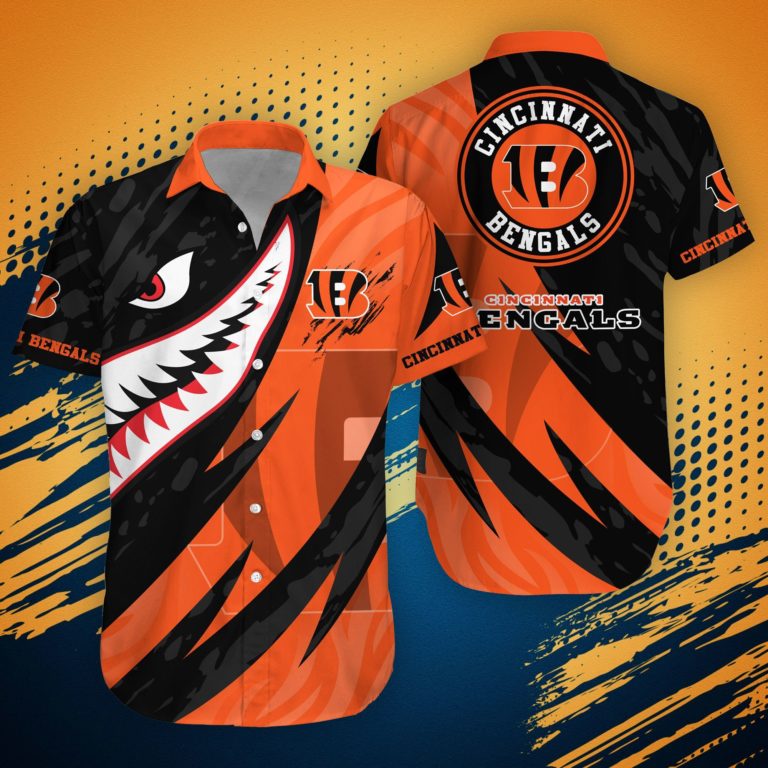 Cincinnati Bengals Shark Summer Hawaiian Shirt