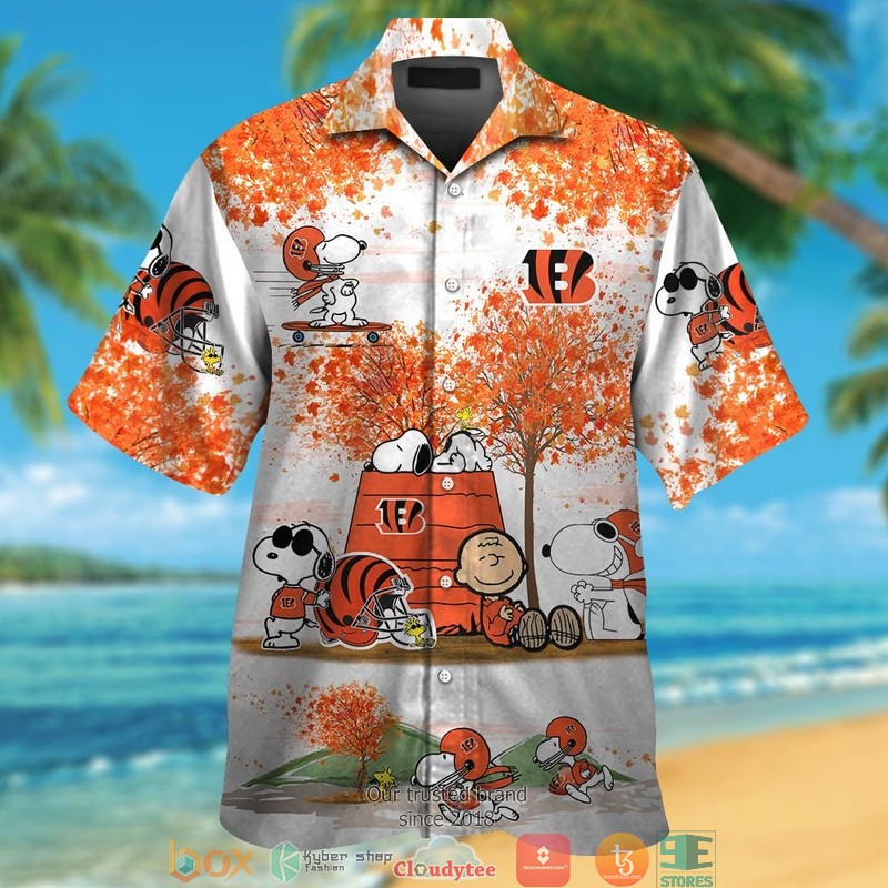 Cincinnati Bengals Snoopy And Charlie Brown Autumn Hawaiian Shirt