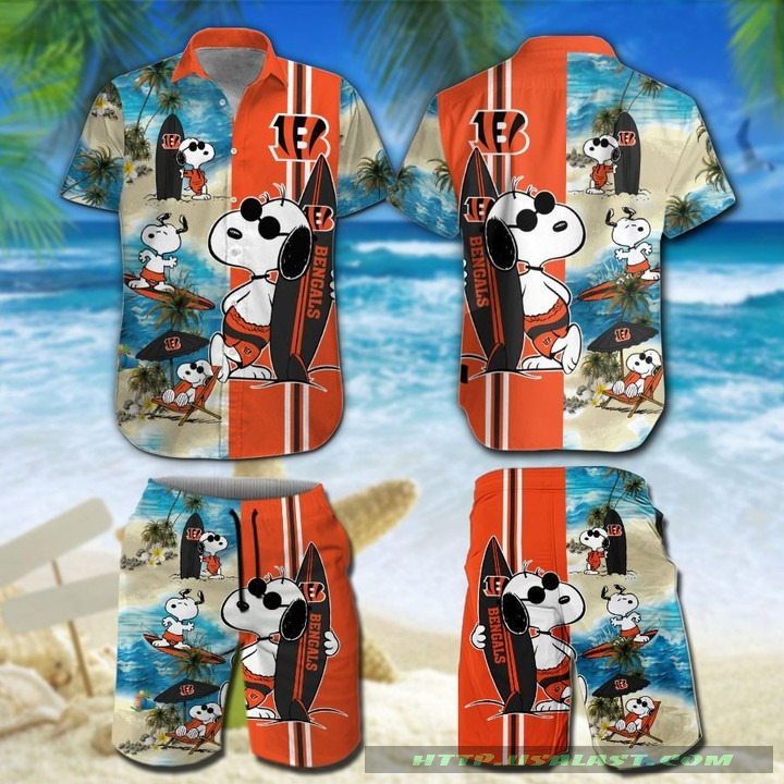 Cincinnati Bengals Snoopy Surfing Hawaiian Shirt