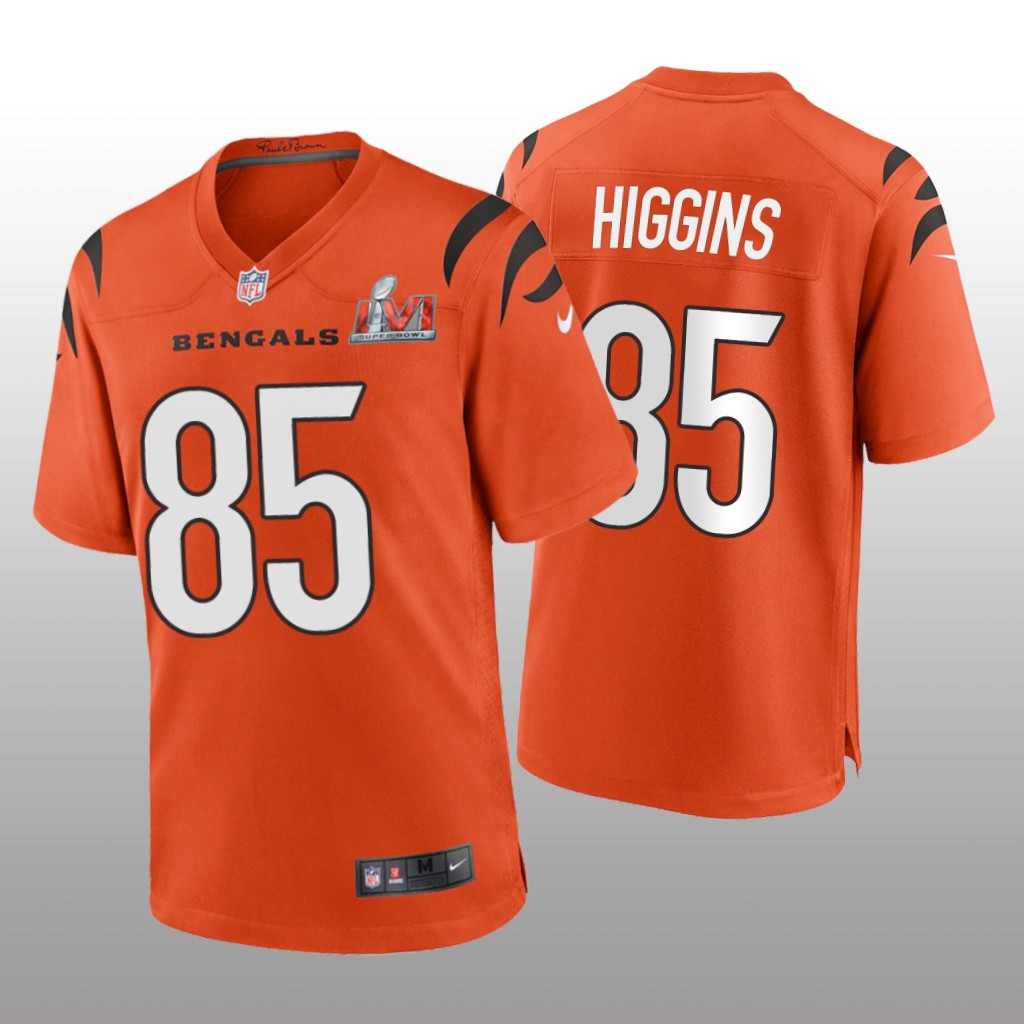 Cincinnati Bengals Tee Higgins Orange Game Jersey Super Bowl LVI - Men's