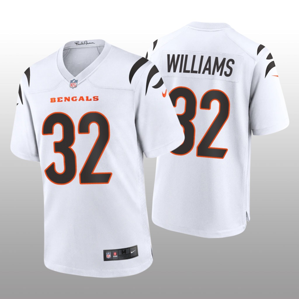 Cincinnati Bengals Trayveon Williams White Jersey Game - Men's