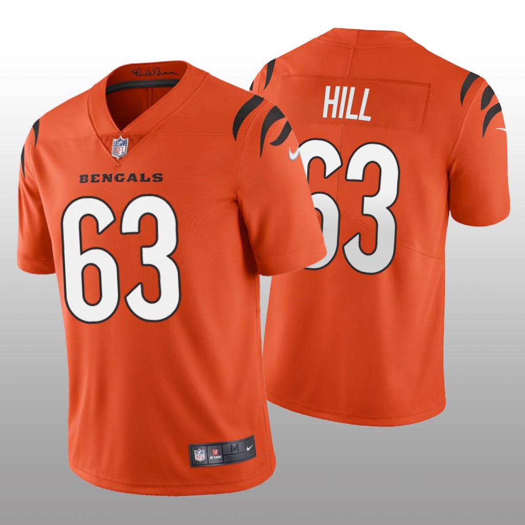Cincinnati Bengals Trey Hill Orange Jersey Vapor Limited - Men's