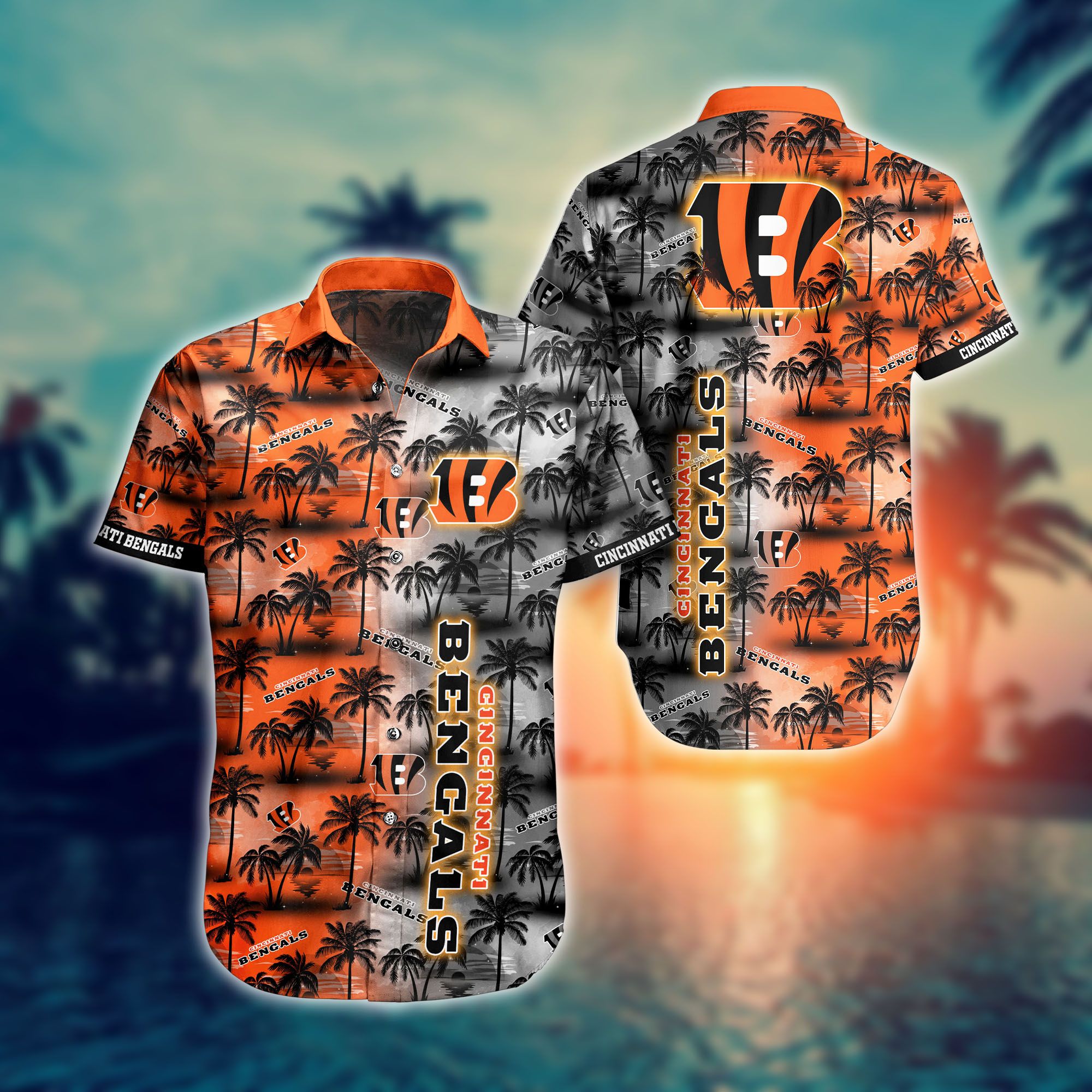 Cincinnati Bengals Tropical Beach Summer Hawaiian Shirt