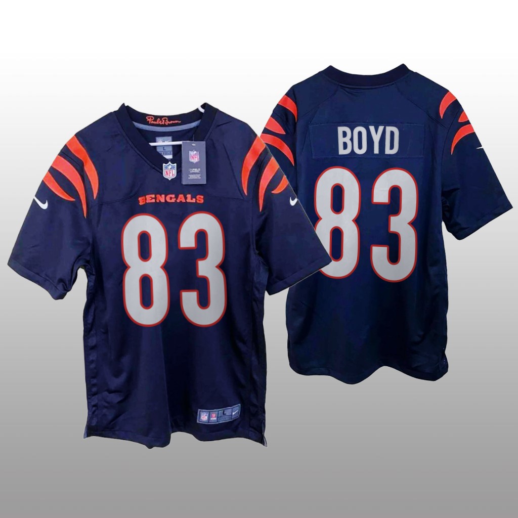 Cincinnati Bengals Tyler Boyd Navy Jersey Game - Men's
