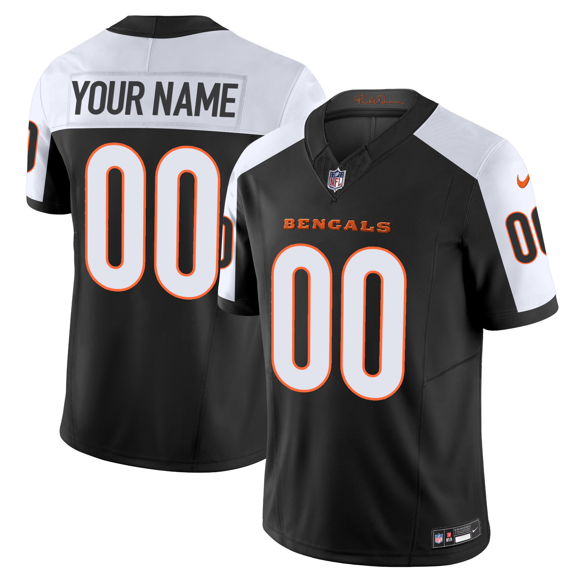Cincinnati Bengals Vapor Limited Custom Alternate Jersey - All Stitched 