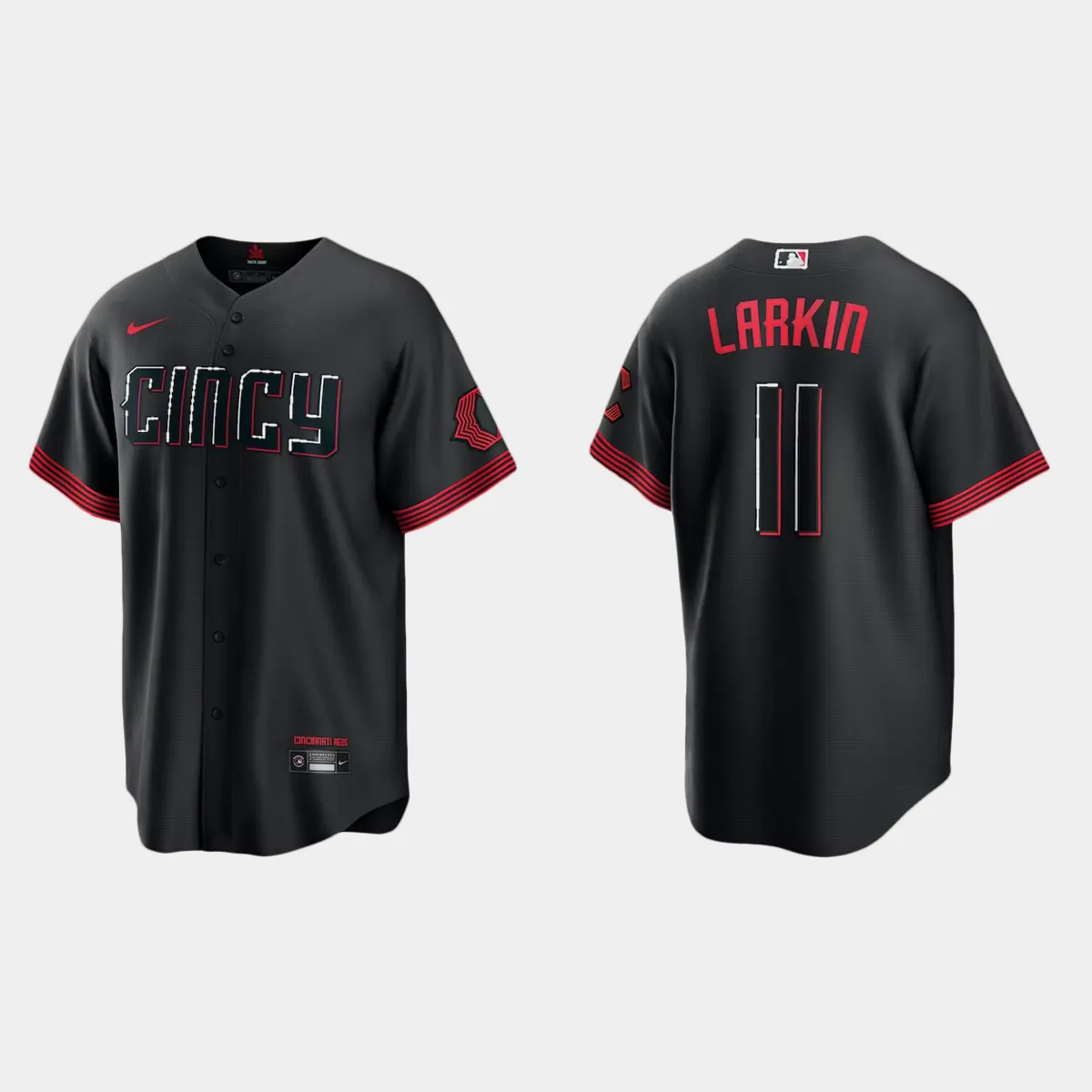 Cincinnati Reds Barry Larkin 2023 City Connect Jersey - Black