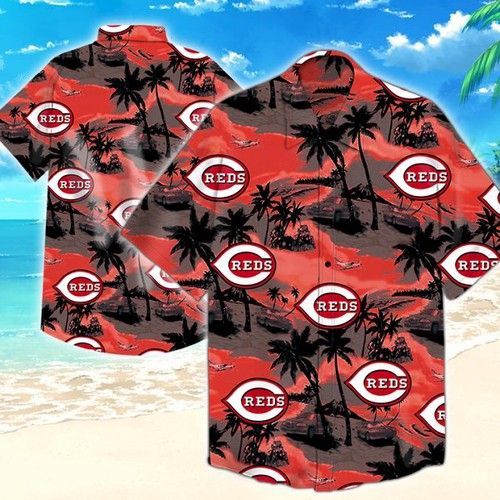 Cincinnati Reds Hawaiian Button-Up Shirt