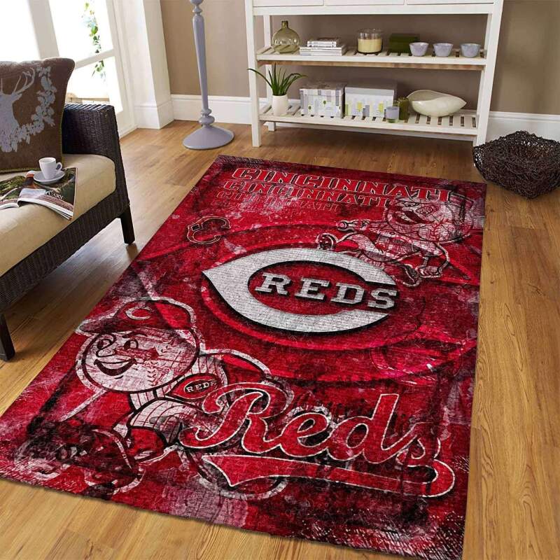 Cincinnati Reds Living Room Area Rectangle Rug