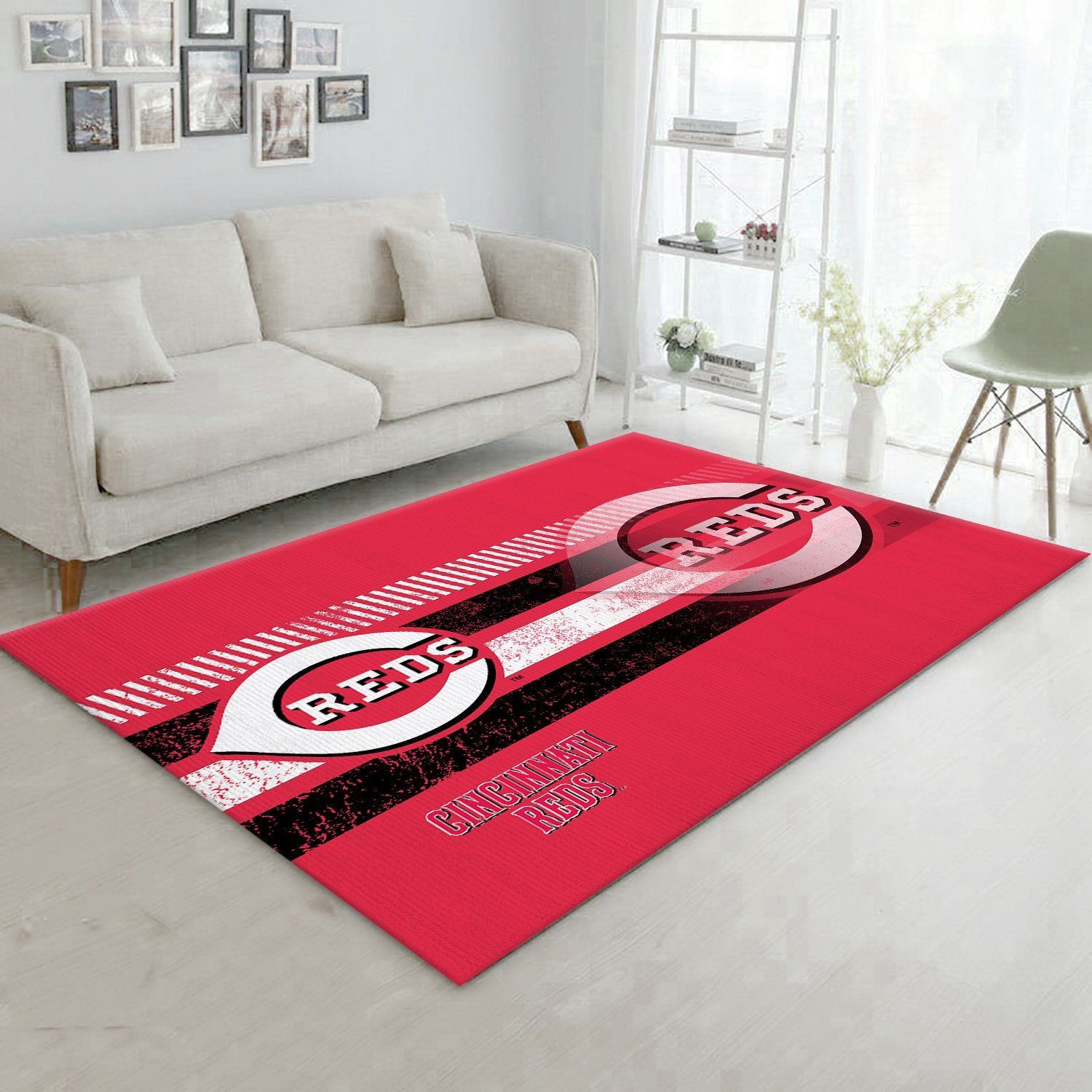 Cincinnati Reds MLB Rectangle Rug – Custom Size And Printing