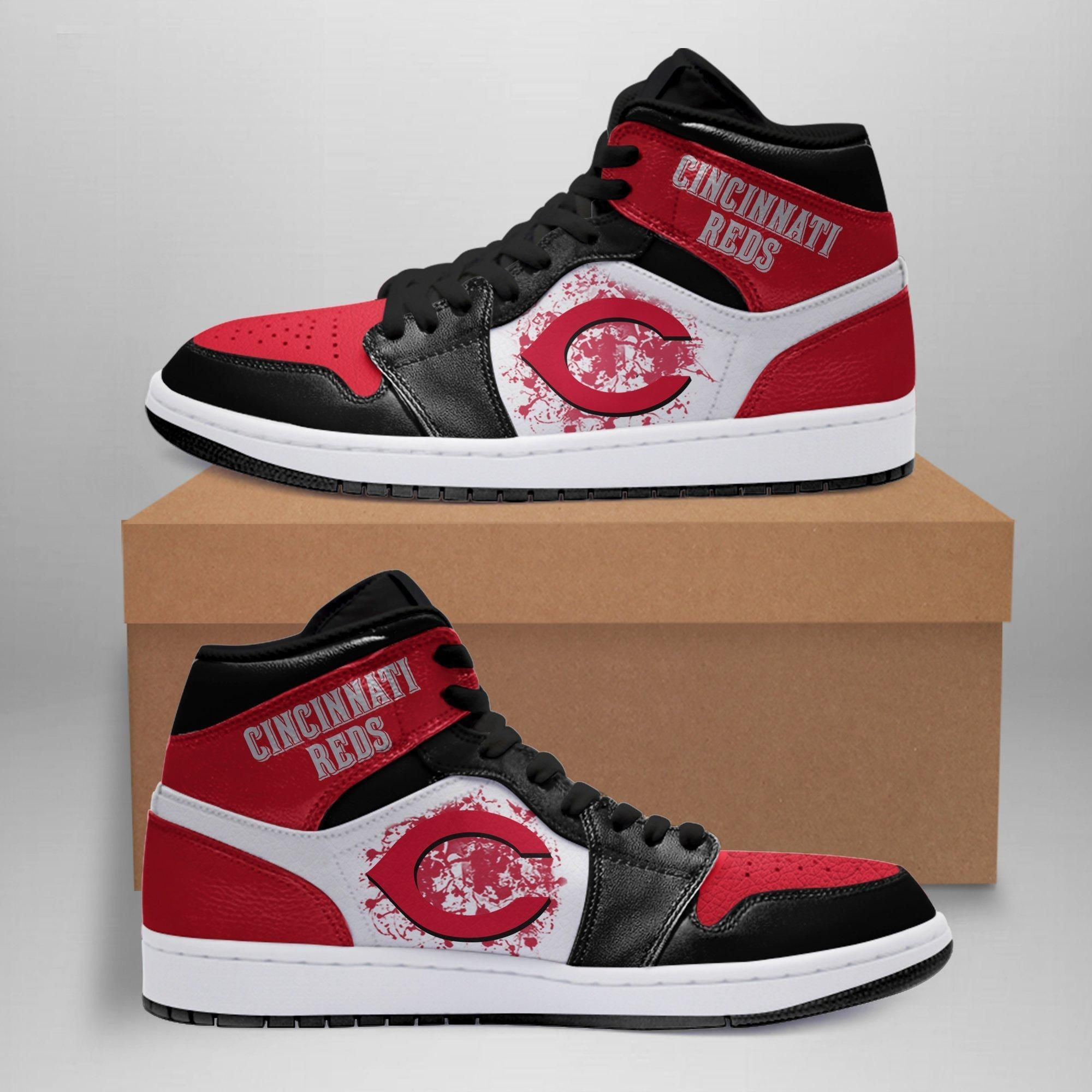 Cincinnati Reds MLB Team Sneakers Gift For Fans High Top Air Jordan Sneaker, Air Jordan Hightop
