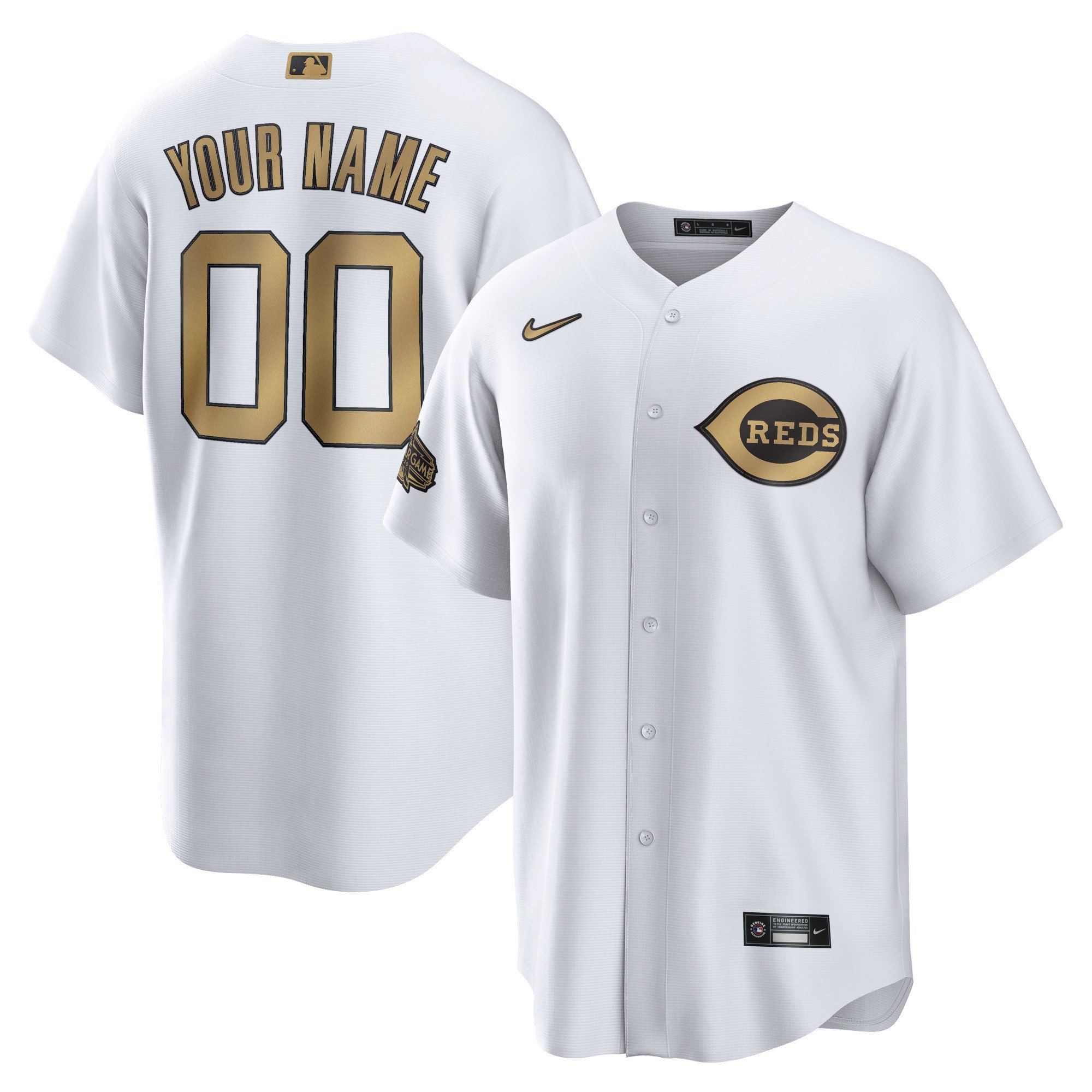 Cincinnati Reds Nike 2022 MLB All-Star Game Replica Custom Stitched Jersey – White