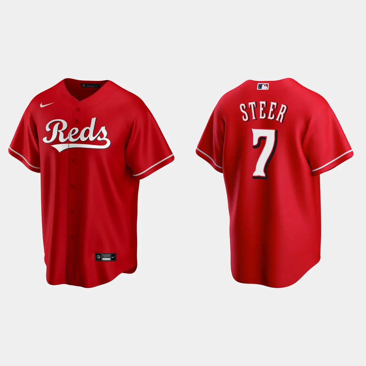 Cincinnati Reds Spencer Steer Alternate Jersey - Scarlet
