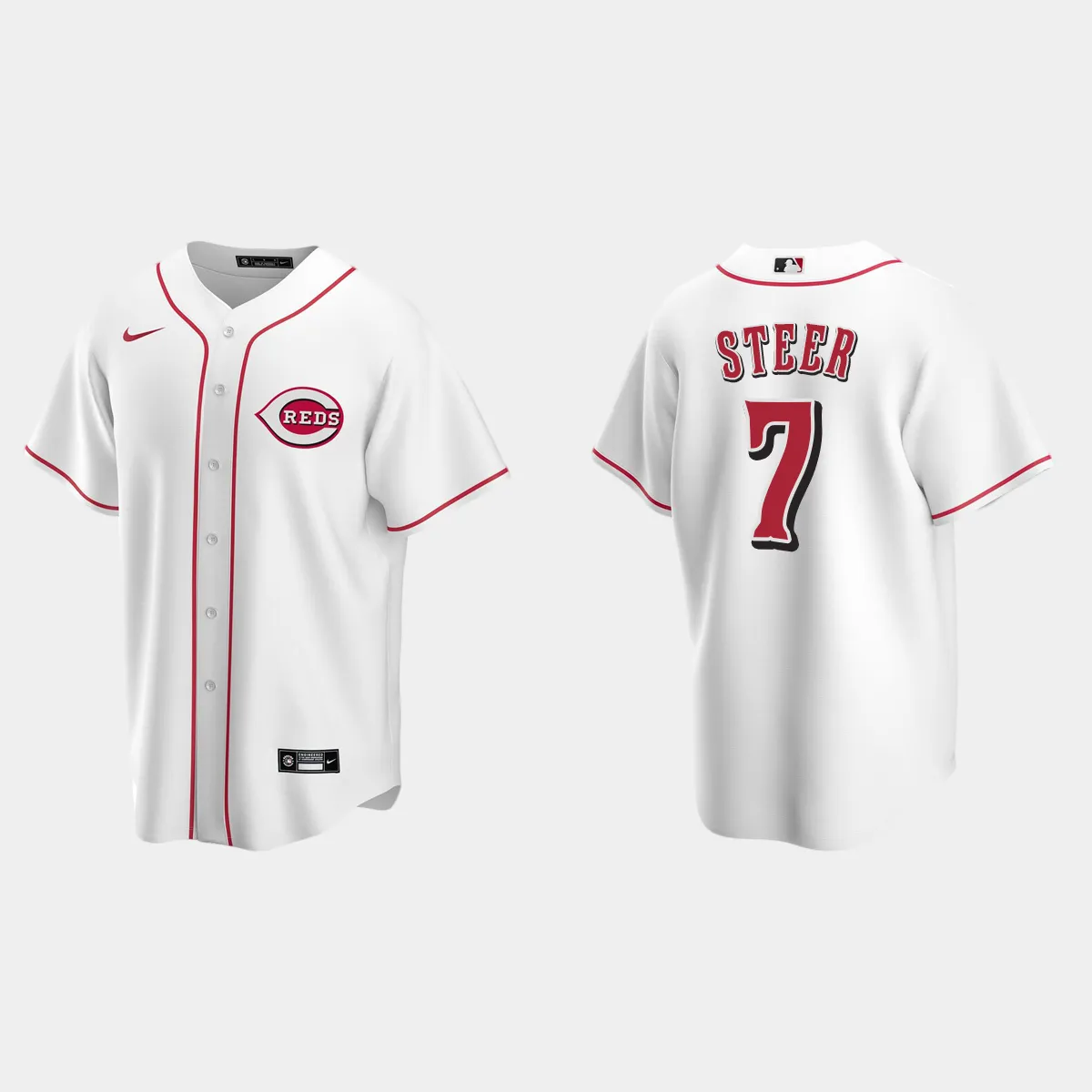 Cincinnati Reds Spencer Steer Home Jersey - White
