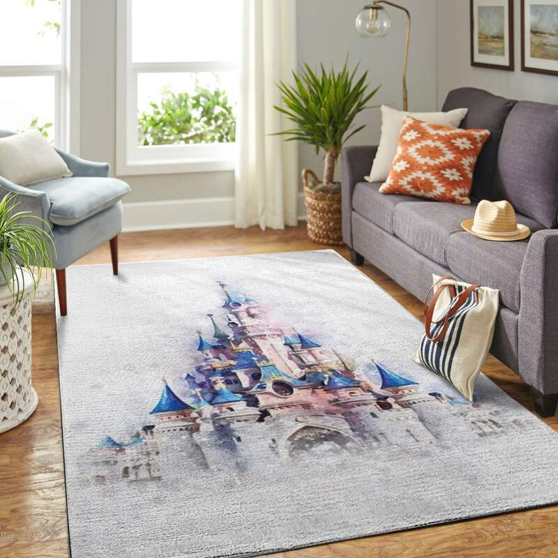 Cinderella Castle Living Room Area Rectangle Rug