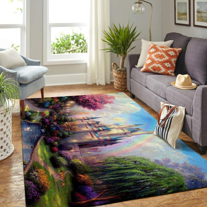 Cinderella Disney Castle Living Room Area Rectangle Rug