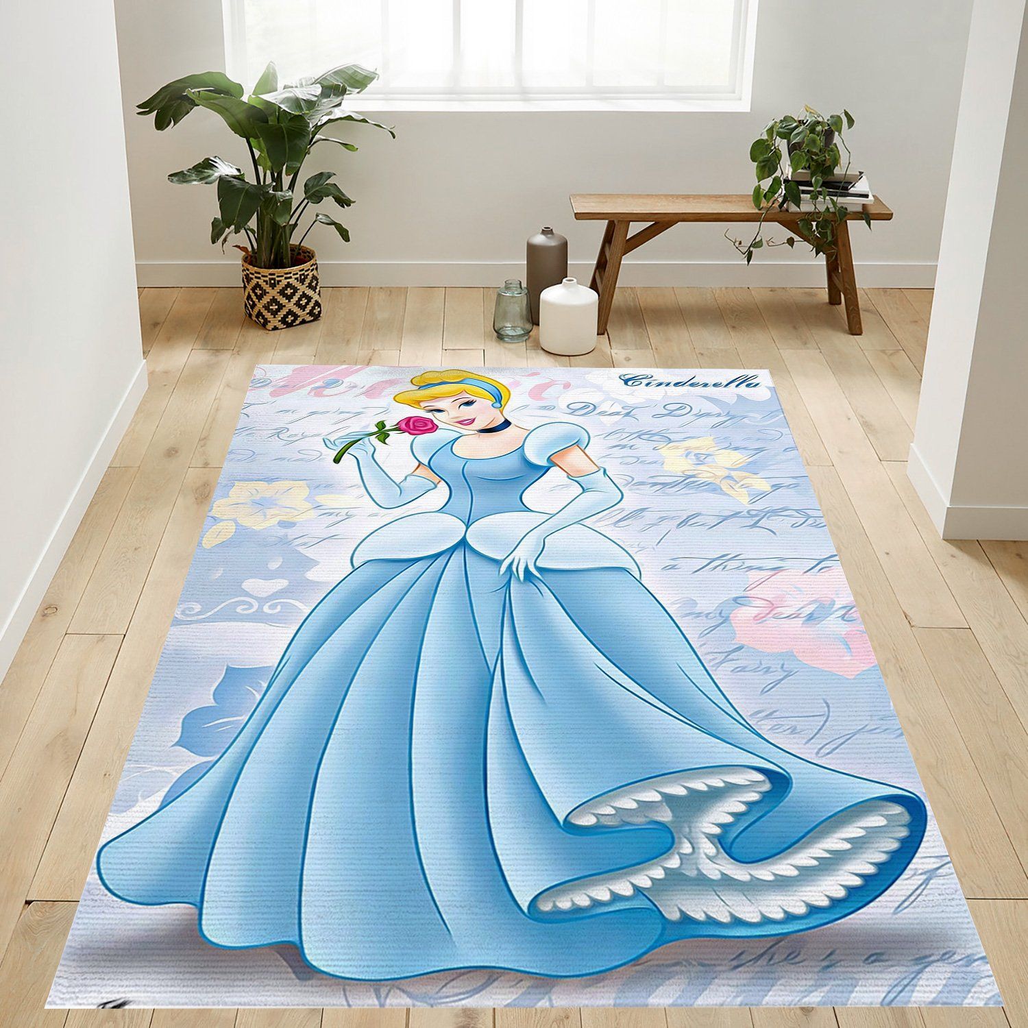 Cinderella Disney Princess Rectangle Rug – Custom Size And Printing