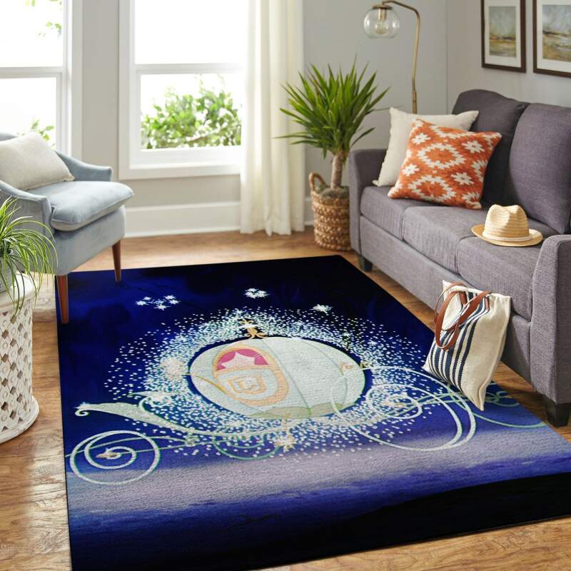 Cinderella Princess’s Chariot Living Room Area Rectangle Rug