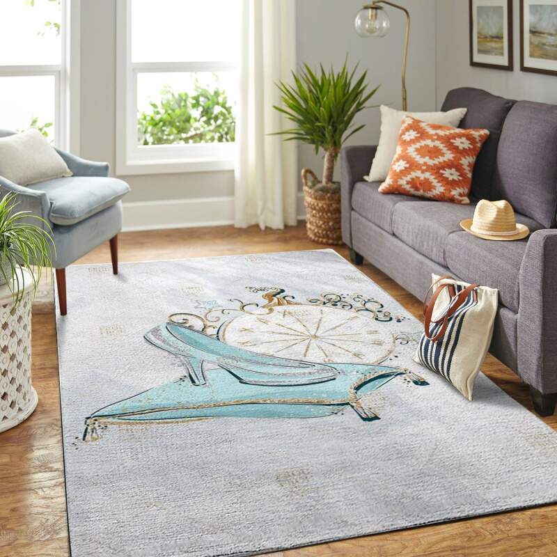 Cinderella’s Glass Shoe Living Room Area Rectangle Rug