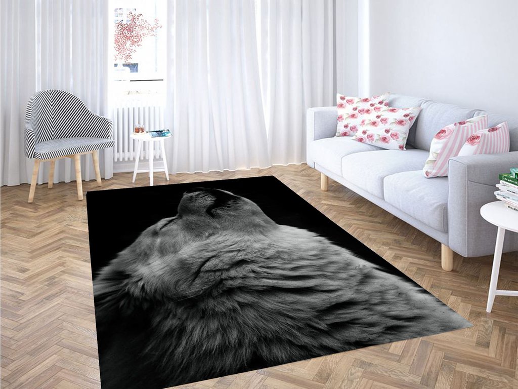 Cinematic Dog Living Room Modern Carpet Rectangle Rug