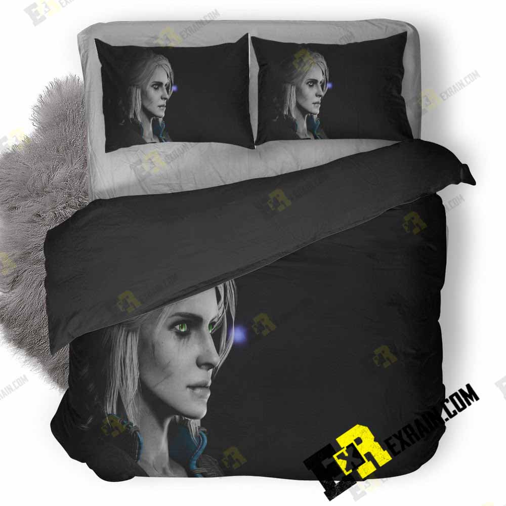 Ciri Glowing Green Eyes Dt 3D Customized Duvet Cover Bedding Set