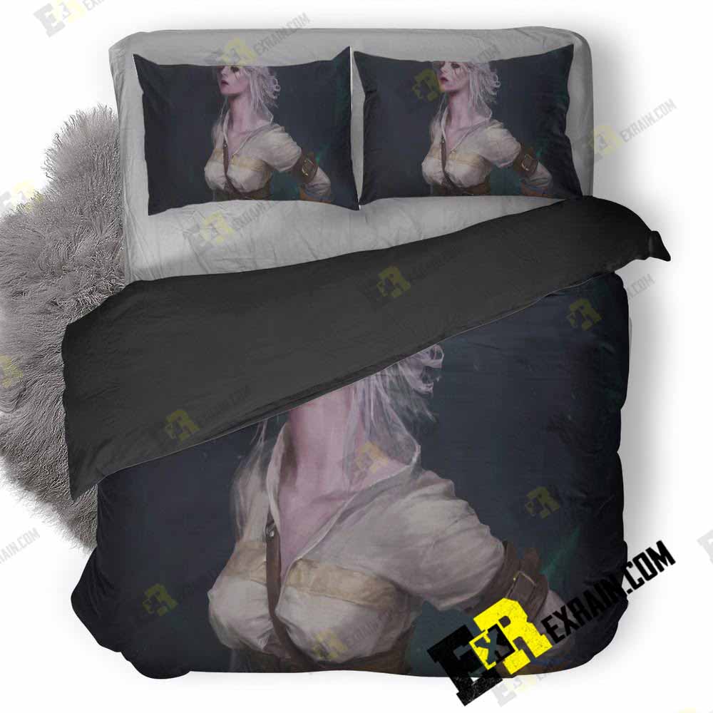 Ciri The Witcher Wild Hunt Artwork New 3D Customized Duvet Cover Bedding Set