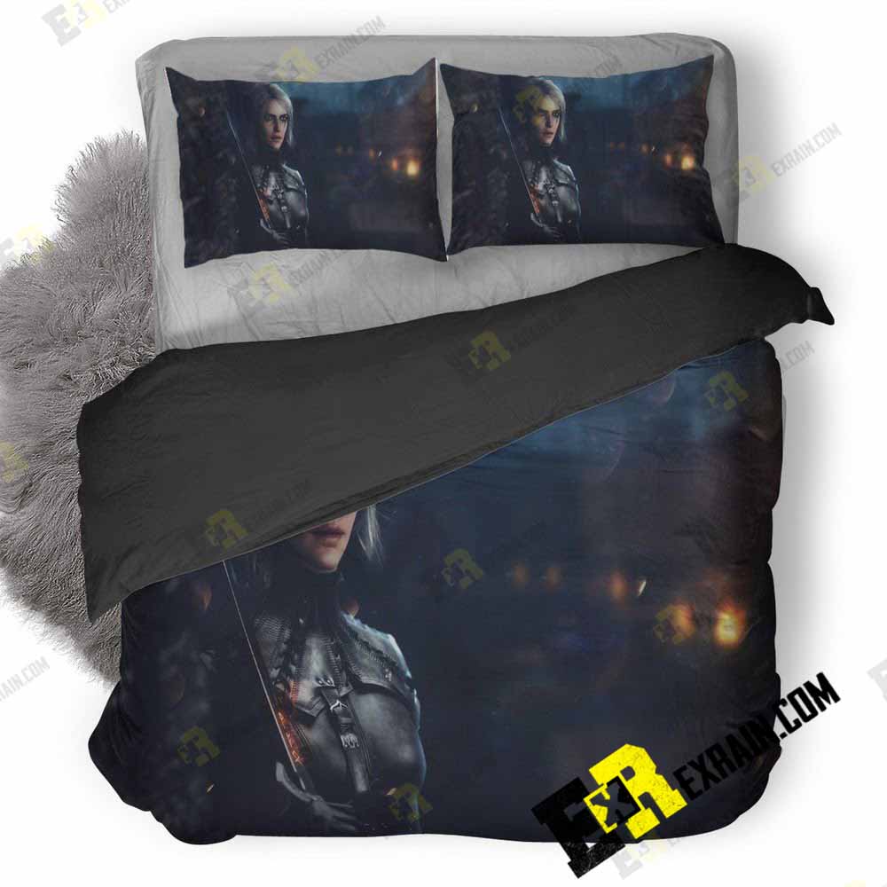 Ciri The Witcher Wild Hunt Fantasy Art V2 3D Customized Duvet Cover Bedding Set