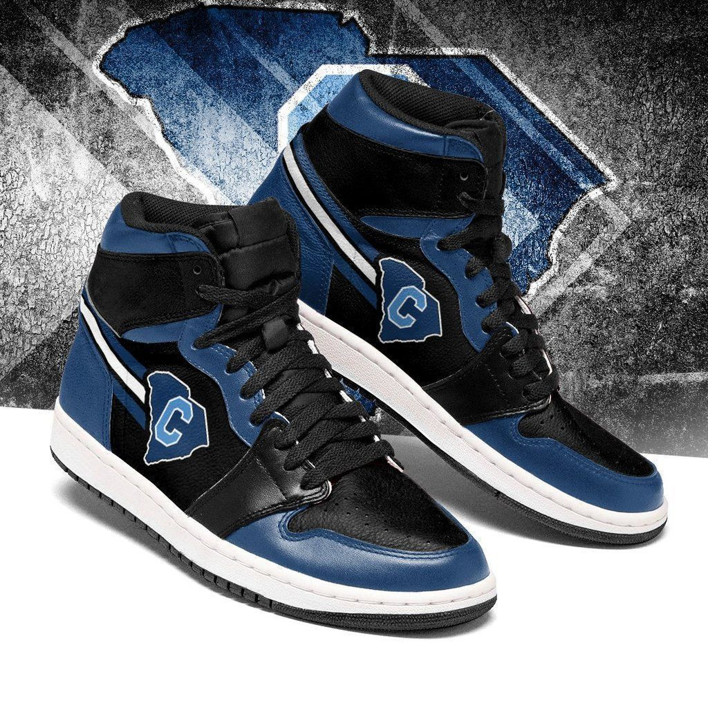 Citadel Bulldogs NCAA Fashion The best Sneakers Basketball Shoes Leather High Top Air Jordan Sneaker, Air Jordan Hightop