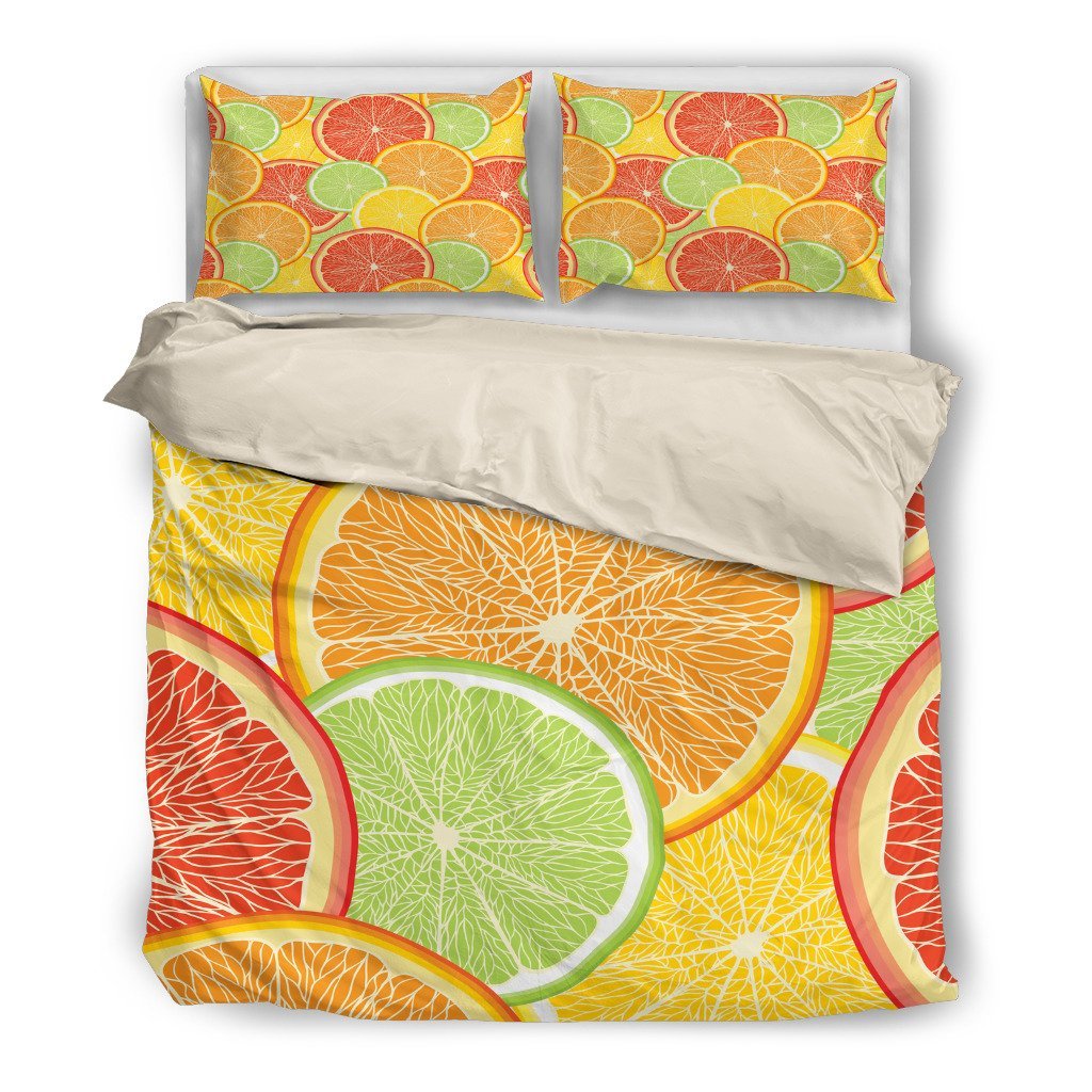 Citrus Joy 3D Customized Duvet Cover Bedding Set