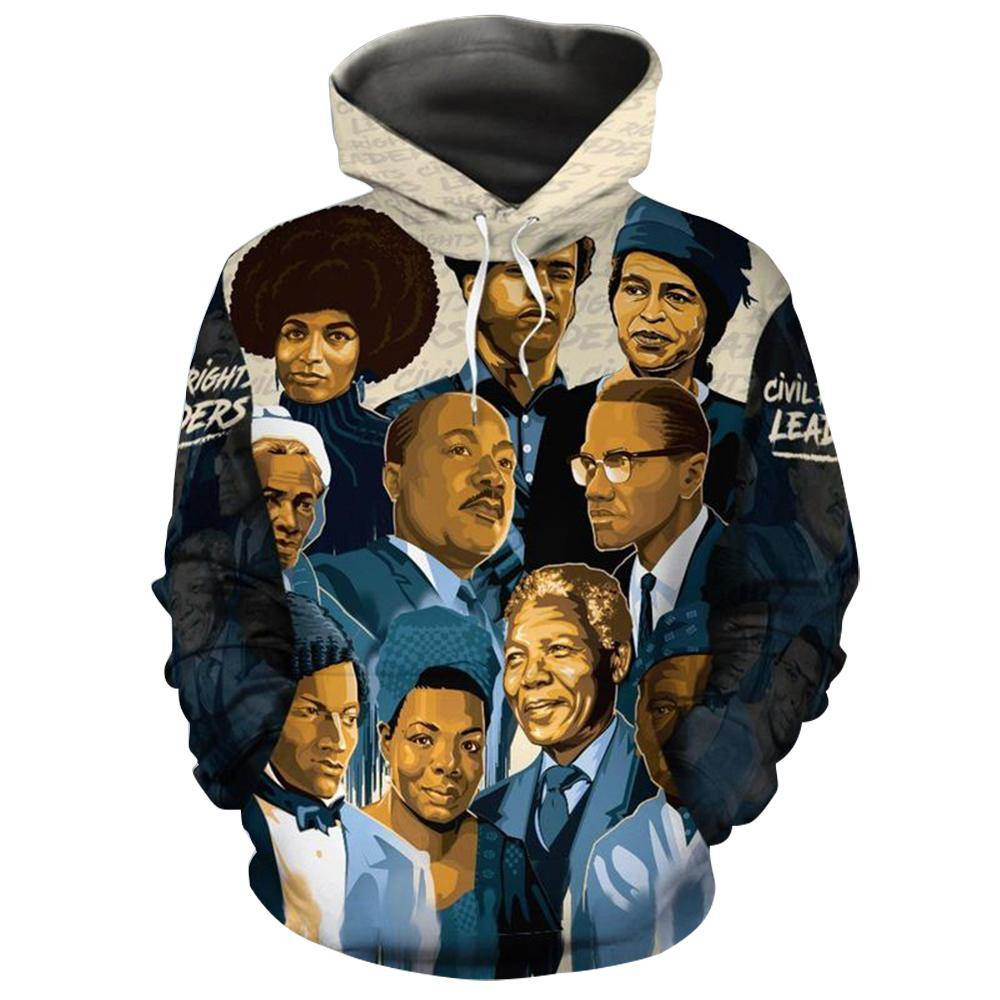 Civil Rights Leaders 4 All Over Hoodie