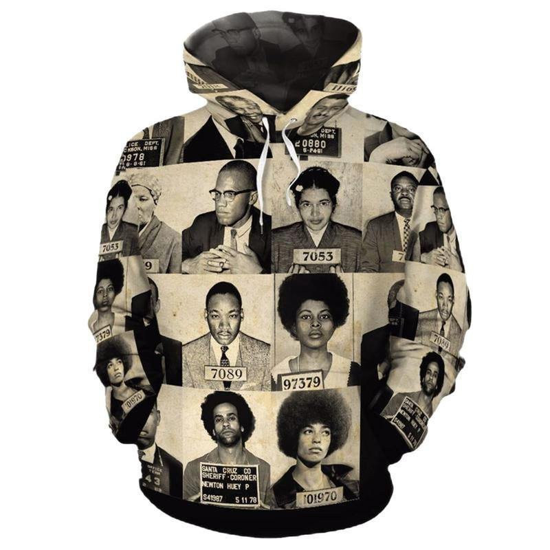 Civil Rights Leaders All Over Hoodie